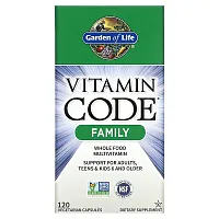 Garden of Life, Vitamin Code, Family, Whole Food Multivitamin, 120 Vegetarian Capsules