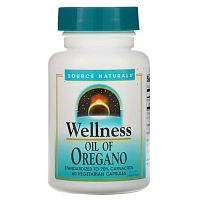 Source Naturals, Wellness, Oil of Oregano, 60 Vegetarian Capsules