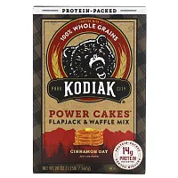 Kodiak Cakes, Power Cakes, смесь для лепешек и вафель, овсяные хлопья с корицей, 567 г (20 унций)