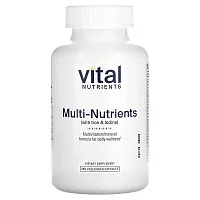 Vital Nutrients, Multi-Nutrients (with Iron &amp; Iodine), 180 Vegetarian Capsules