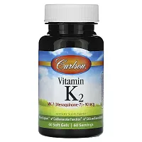 Carlson, Vitamin K2, 90 mcg, 60 Soft Gels