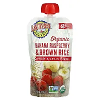 Earth&#x27;s Best, Organic Fruit &amp; Grain Puree, 6+ Months, Banana Raspberry &amp; Brown Rice, 4.2 oz (120 g)