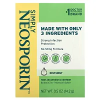 Neosporin, Simply, мазь с антибиотиками для оказания первой помощи, 14,2 г (0,5 унции)