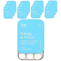 NeuroGum, NeuroMints, Energy &amp; Focus, Peppermint, 12 Packs, 12 Pieces Each