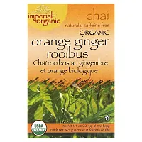 Uncle Lee&#x27;s Tea, Imperial Organic, Orange Ginger Rooibus Chai, Caffeine Free, 18 Tea Bags, 1.14 oz (32.4 g)