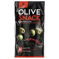 Gaea, Olive Snack, Pitted Green Olives Marinated With Chili &amp; Black Pepper, 1 oz (30 g)