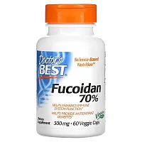 Doctor&#x27;s Best, Fucoidan 70%, 300 mg, 60 Veggie Caps