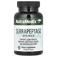 NutraMedix, Serrapeptase with Inulin, 120 Vegetable Capsules