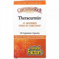 Natural Factors, CurcuminRich, Theracurmin, куркумин, 60 вегетарианских капсул