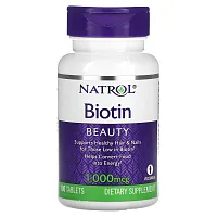 Natrol, Биотин, 1000 мкг, 100 таблеток