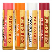 Burt's Bees, Увлажняющие бальзамы для губ, суперфрукты, 4 шт. В упаковке, 4,25 г (0,15 унции)