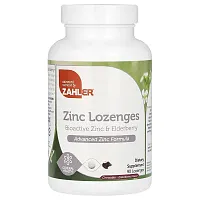 Zahler, Zinc Lozenges, Bioactive Zinc &amp; Elderberry, Elderberry, 90 Lozenges