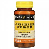 Mason Natural, Apple Cider Slim Plus Matcha, 90 Tablets