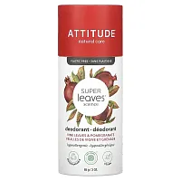 ATTITUDE, Super Leaves Deodorant, Vine Leaves &amp; Pomegranate, 3 oz (85 g)