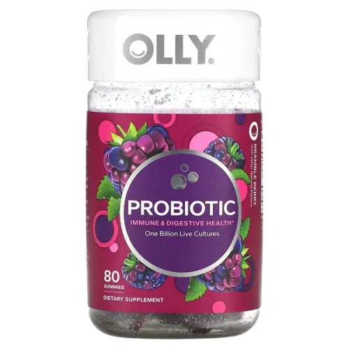 OLLY, Probiotic, Bramble Berry, 1 Billion Live Cultures, 80 Gummies