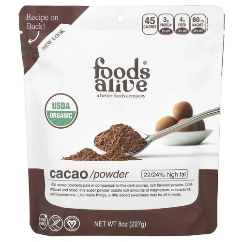 Foods Alive, Cacao Powder, 8 oz (227 g)