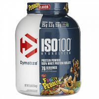 Dymatize, ISO100, гидролизованный 100% изолят сывороточного протеина, фруктовый вкус, 2,3 кг (5 фунтов)