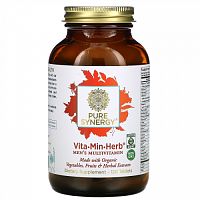 Pure Synergy, Vita·Min·Herb, мультивитамины для мужчин, 120 таблеток