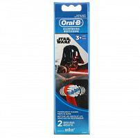 Oral-B, Для детей, Star Wars, сменные насадки-щетки, Extra Soft, для детей от 3 лет, 2 насадки-щетки