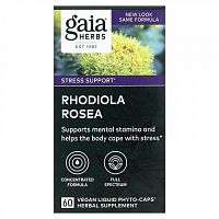 Gaia Herbs, Rhodiola Rosea, 60 растительных капсул с жидкостью