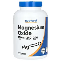 Nutricost, Magnesium Oxide , 750 mg , 240 Capsules