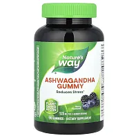 Nature&#x27;s Way, Ashwagandha Gummy, Berry, 125 mg, 90 Gummies