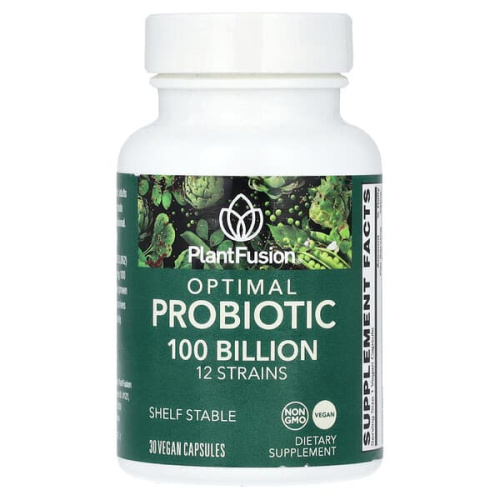 PlantFusion, Optimal Probiotic, 100 Billion CFU, 30 Vegan Capusules