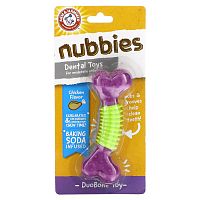 Arm & Hammer, Nubbies, стоматологические игрушки для людей, склонных к переживанию, DuoBone, курица, 1 игрушка