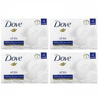 Dove, Мыло Beauty Bar, глубокое увлажнение, белое, 4 шт., По 106 г (3,75 унции)