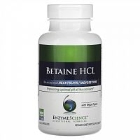 Enzyme Science, Betaine HCL with Vegan Pepsin, 120 Capsules