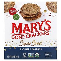 Mary's Gone Crackers, Super Seed, зерновые крекеры, классический вкус, 156 г (5,5 унции)