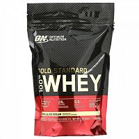 Optimum Nutrition, Сыворотка Gold Standard 100% Whey, ванильное мороженное, 454 г (1 фунт)