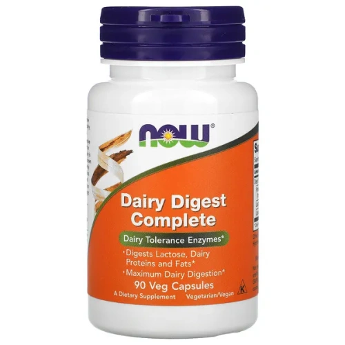 NOW Foods, Dairy Digest Complete, 90 Veg Capsules