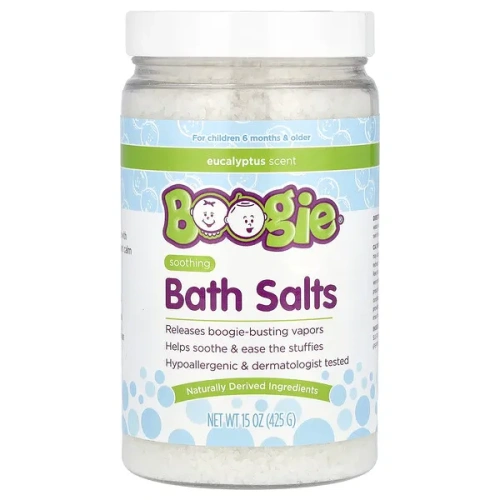 Boogie Wipes, Soothing Bath Salts, Eucalyptus, 15 oz (425 g)