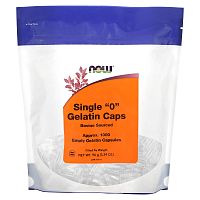 Now Foods, Single "0" Gelatin Caps, Approx. 1,000 Empty Gelatin Capsules