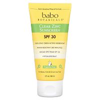 Babo Botanicals, солнцезащитный крем с цинком, для очень чувствительной кожи, SPF 30, без отдушек, 89 мл (3 жидк. унции)