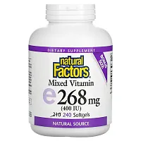 Natural Factors, Mixed Vitamin E, 268 mg (400 IU), 240 Softgels