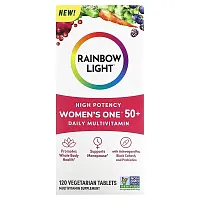 Rainbow Light, Women&#x27;s One 50+, Daily Multivitamin, High Potency, 120 Vegetarian Tablets