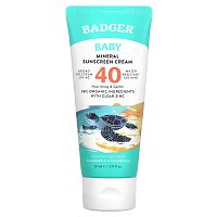 Badger Company, Baby Sunscreen Cream, SPF40, Chamomile & Calendula, 2.9 fl oz (87 ml)