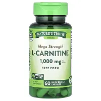 Nature&#x27;s Truth, Mega Strength L-Carnitine, 1,000 mg, 60 Quick Release Capsules (500 mg Per Capsule)