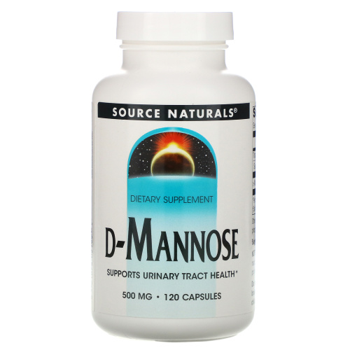 Source Naturals, D-манноза, 500 мг, 120 капсул