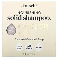 Kitsch, Nourishing Solid Shampoo Bar, Castor Oil, Sugared Amber &amp; Shea, 3.2 oz (91 g)