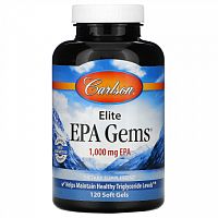 Carlson, Elite EPA Gems, 1000 мг, 120 капсул