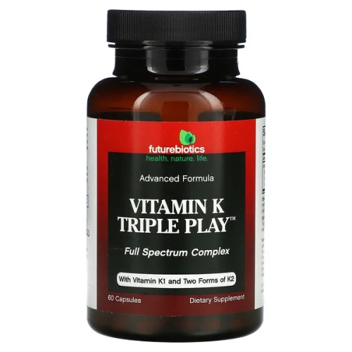 Futurebiotics, Vitamin K Triple Play, 60 Capsules