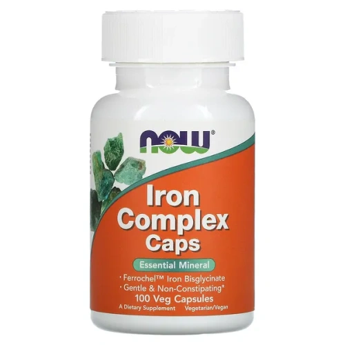 NOW Foods, Iron Complex Caps, 100 Veg Capsules