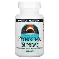 Source Naturals, Пикногенол Supreme, 30 таблеток