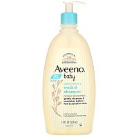 Aveeno, детское увлажняющее средство для мытья тела и шампунь, с легким запахом, 532 мл (18 жидк. унций)