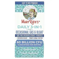 MaryRuth&#x27;s, Daily 3-in-1 for Occasional Gas &amp; Bloat, Unflavored, 60 Billion CFU, 0.5 oz (15 g)