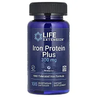 Life Extension, Iron Protein Plus, 300 mg, 100 Vegetarian Capsules