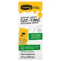 Comvita, Kids, Manuka Honey Day-Time Soothing Syrup, Orange, 4 fl oz (118 ml)